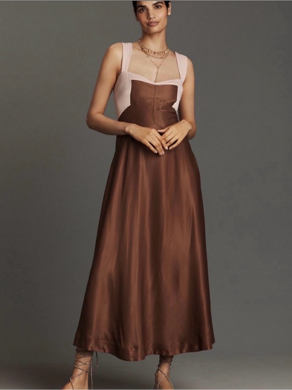 Anthropologie Maeve Jocelyn Satin Slip Dress Size 1X